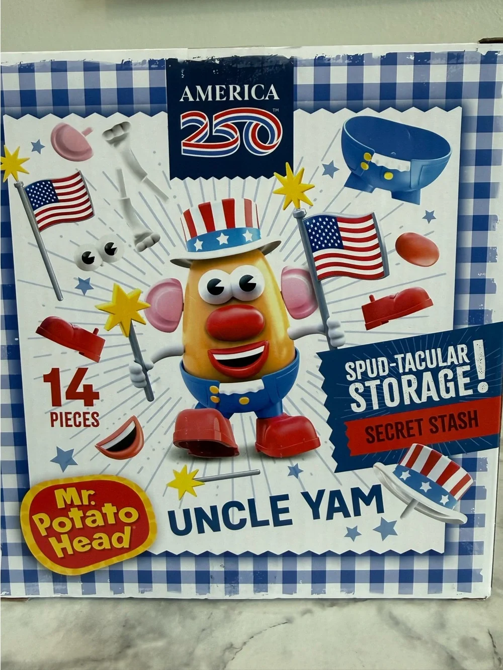 Mr. Potato Head 14pc Uncle Yam, 250th USA Birthday Uncle Sam Edition 2026